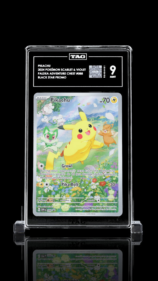 TAG 9 Pikachu #088 2024 Paldea Adventure Chest PSA 9