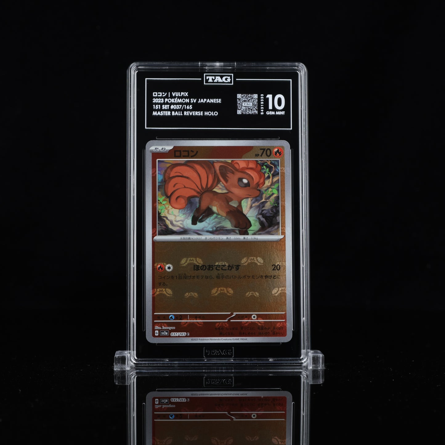 TAG 10 2023 POKÉMON SCARLET & VIOLET JAPANESE #037/165 151 VULPIX - PSA