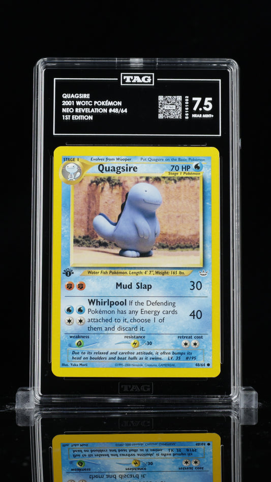 TAG 7 Quagsire #48/64 2001 Neo Revelation - 1st Edition PSA 7