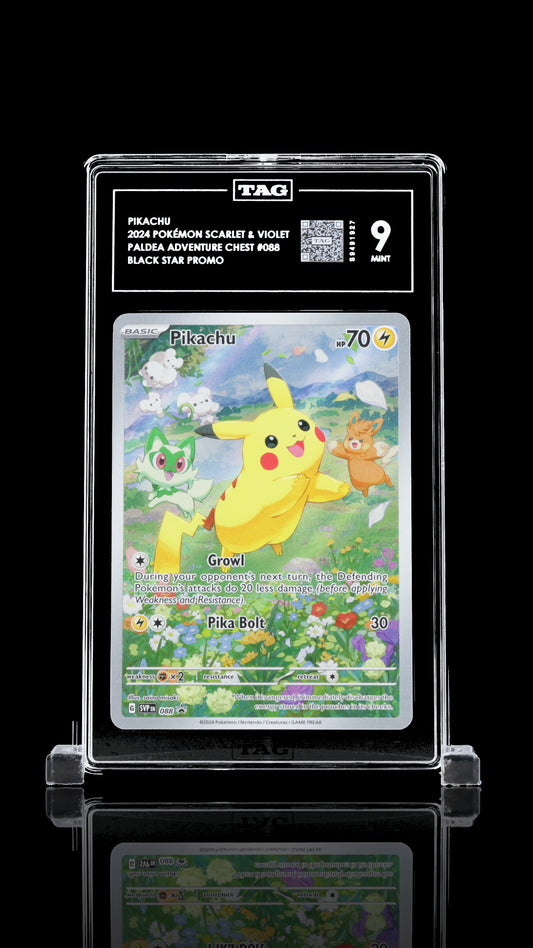 TAG 9 Pikachu #088 2024 Paldea Adventure Chest PSA 9