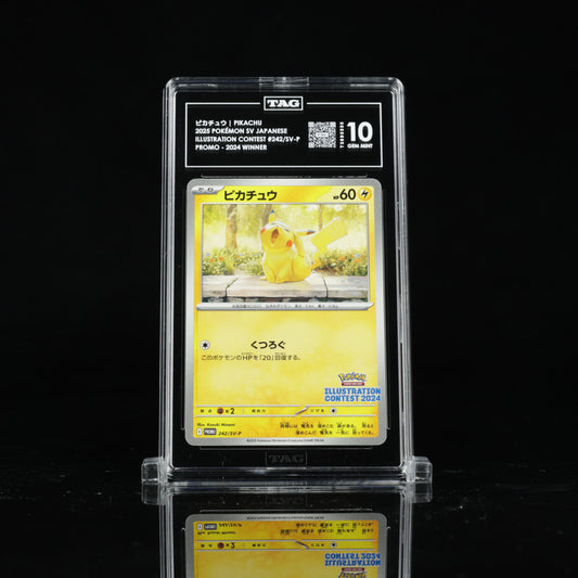 TAG 10 2025 POKEMON JAPANESE SV-P PROMO ILLUSTRATION CONTEST 2024 #242 PIKACHU PSA 10