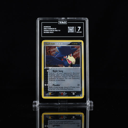 TAG 7 2005 POKÉMON EX #30/115 UNSEEN FORCES MURKROW - PSA