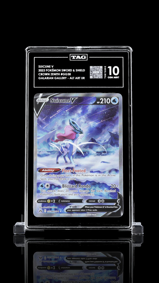 TAG 10 Suicune V #GG38 2023 Crown Zenith Galarian Gallery PSA 10