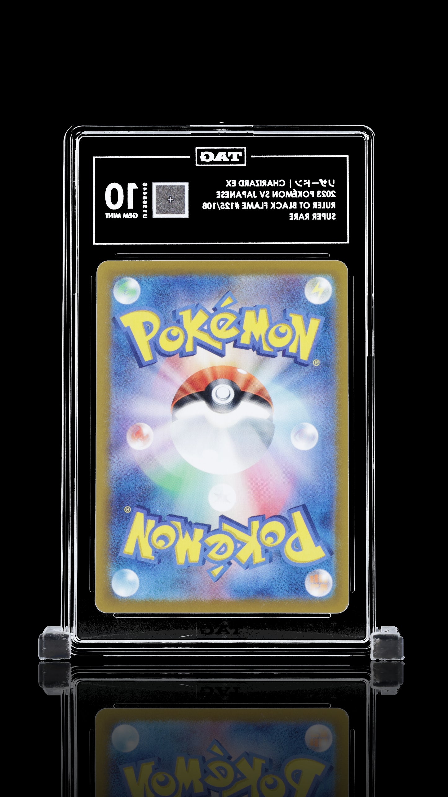 TAG 10 Charizard EX #125/108 2023 Ruler of the Black Flame PSA 10
