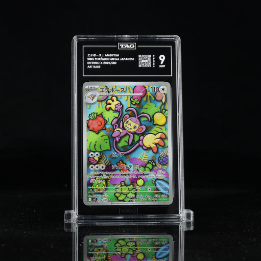 TAG 9 2025 POKÉMON MEGA JAPANESE #092/080 INFERNO X AMBIPOM PSA