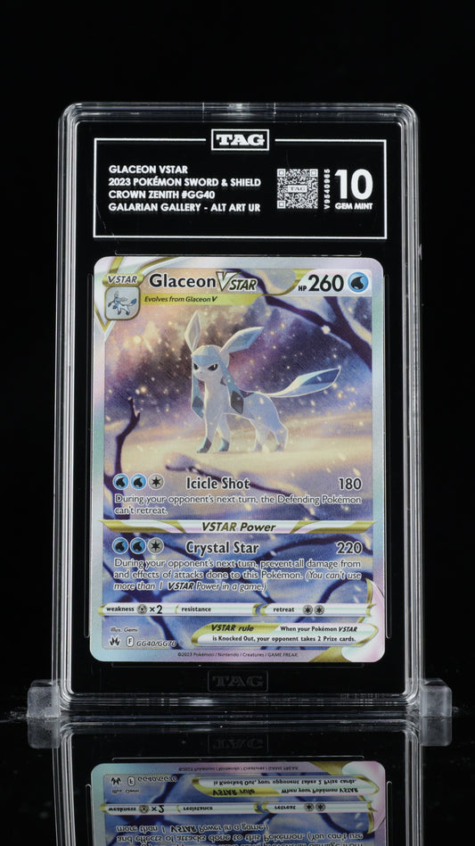 TAG 10 Glaceon VSTAR #GG40 2023 Crown Zenith Galarian Gallery PSA 10