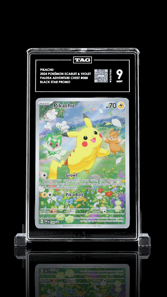 TAG 9 Pikachu #088 2024 Paldea Adventure Chest PSA 9