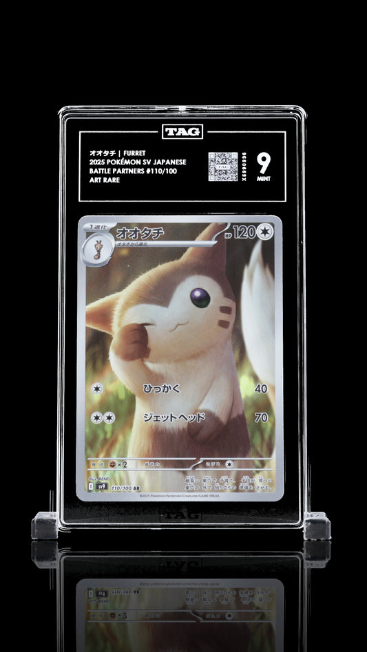 TAG 9 Furret #110/100 2025 Battle Partners PSA 9