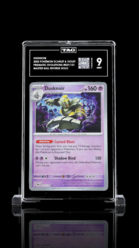 TAG 9 Dusknoir #037/131 2025 Prismatic Evolutions PSA 9