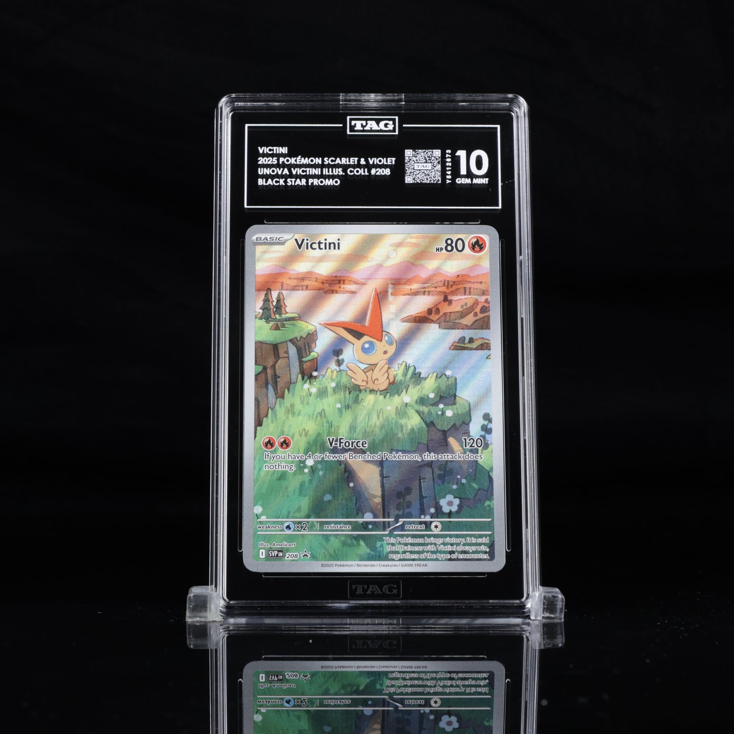 TAG 10 2025 POKEMON SVP PROMO UNOVA VICTINI ILLUSTRATION COLLECTION #208 VICTINI PSA 10