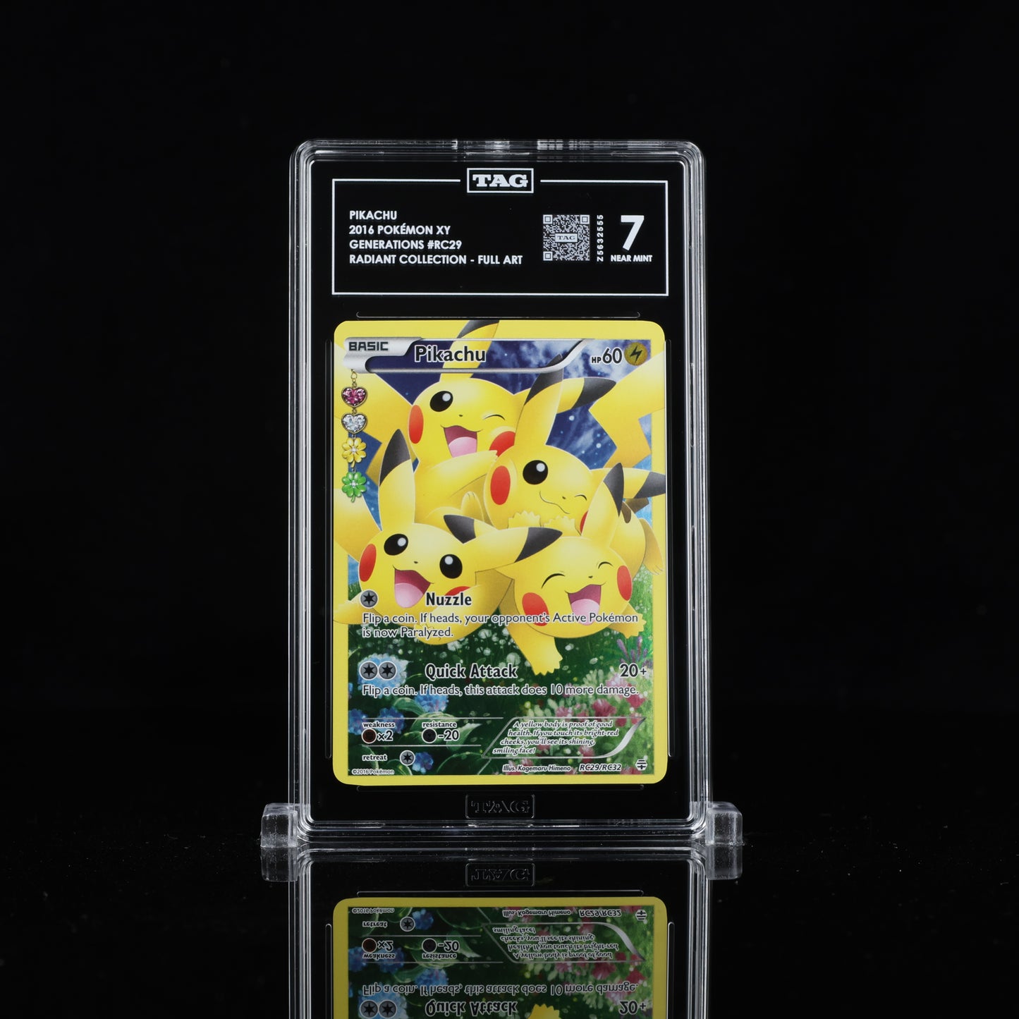 TAG 7 2016 POKÉMON XY #RC29 GENERATIONS RADIANT COLLECTION PIKACHU - PSA