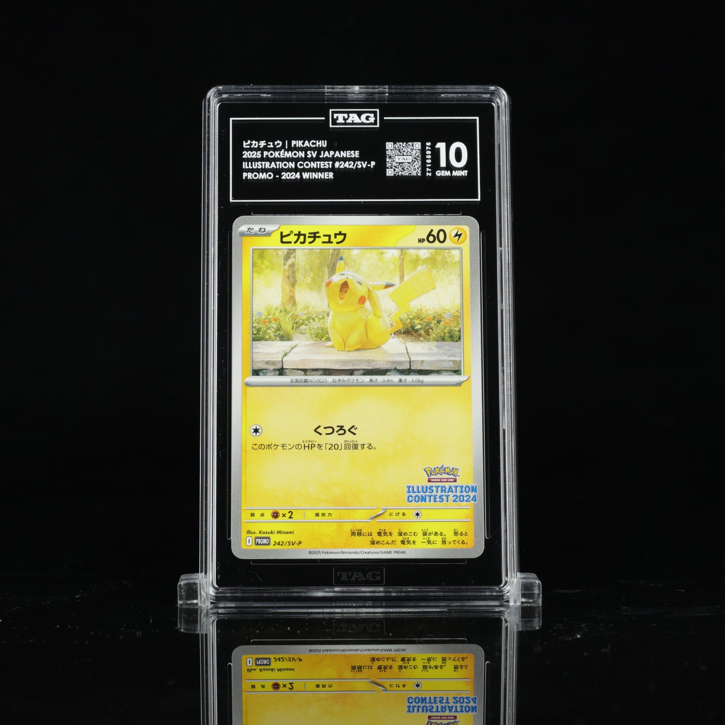 TAG 10 2025 POKEMON JAPANESE SV-P PROMO ILLUSTRATION CONTEST 2024 #242 PIKACHU PSA 10