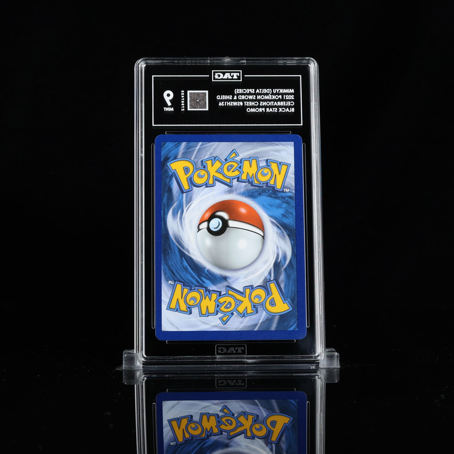 TAG 9 2021 POKÉMON SWORD & SHIELD BLACK STAR PROMOS #SWSH136 CELEBRATIONS COLLECTOR CHEST MIMIKYU PSA