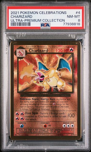 PSA 8 2021 POKEMON CELEBRATIONS ULTRA-PREMIUM COLLECTION #4 CHARIZARD